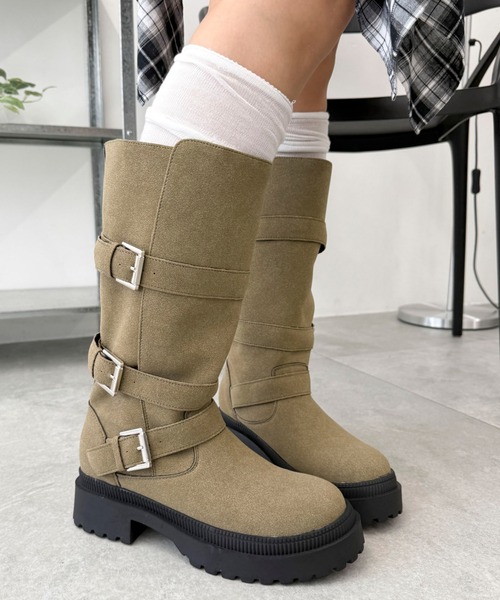 WEGO（ウィゴー） ロング ブーツ WEGO/サイドベルトロングブーツ