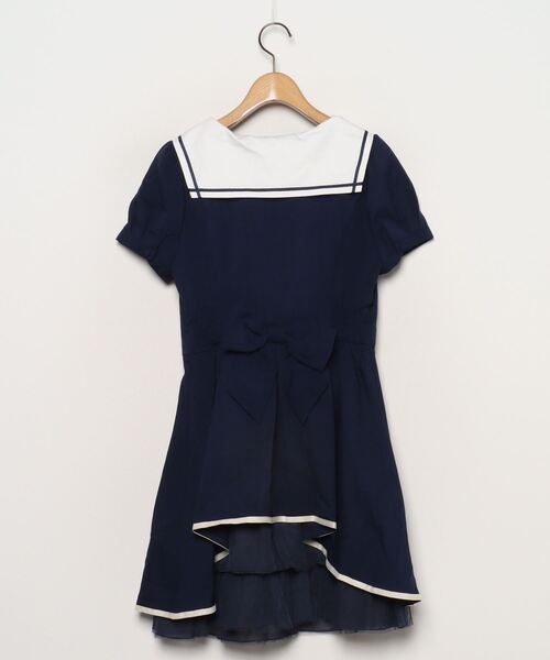 「Secret Honey」 半袖ワンピース 2 ネイビー レディース_画像2