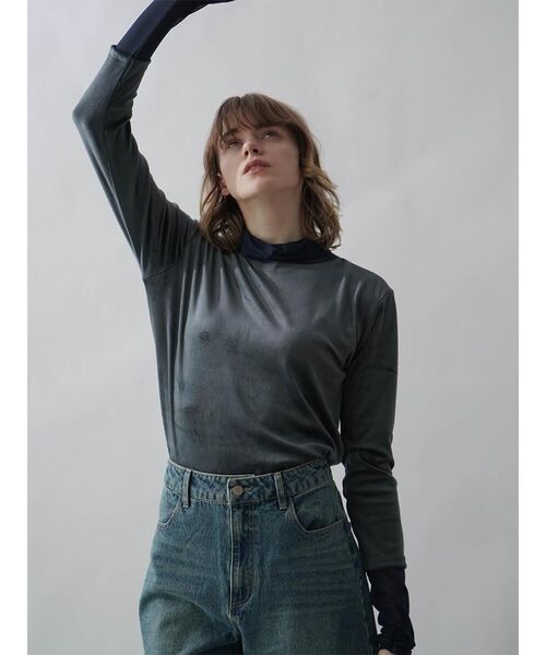 tシャツ TULLE DOCKING VELOUR TOPS レディース : ZOZOTOWN Yahoo!店