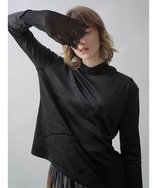 トップス FLUTU tシャツ TULLE DOCKING VELOUR TOPS レディース : ZOZOTOWN Yahoo!店