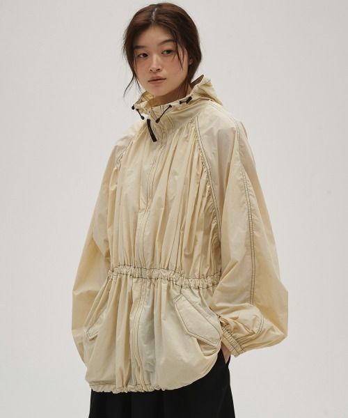 トゥデイフル Nylon Gather Blouson アイボリー　38 TODAYFUL ブルゾン アウター Nylon Gather Blouson レディース