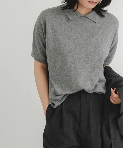 EKAL（エカル） 半袖ニット ONE グレー レディース : ZOZOTOWN Yahoo