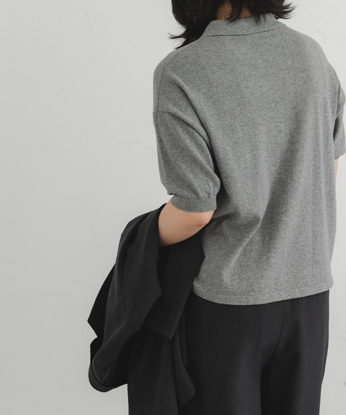 「EKAL」 半袖ニット ONE グレー レディース_画像4