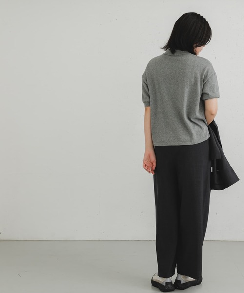 「EKAL」 半袖ニット ONE グレー レディース_画像7
