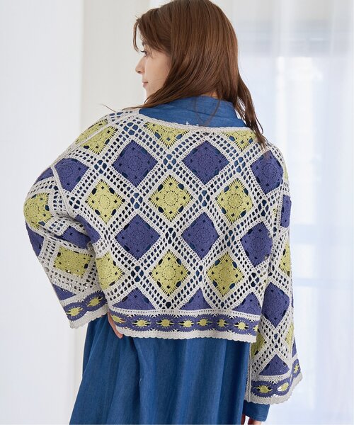 「LBC」 長袖ニット M グリーン レディース_画像6