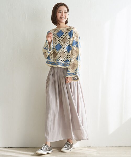 「LBC」 長袖ニット M グリーン レディース_画像8