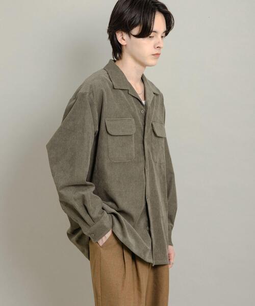 SENSE OF PLACE by URBAN RESEARCH シャツ ブロックコーデュロイ