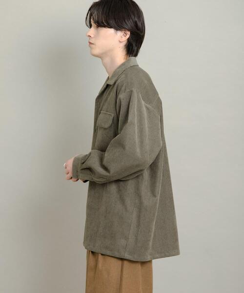 SENSE OF PLACE by URBAN RESEARCH シャツ ブロックコーデュロイ