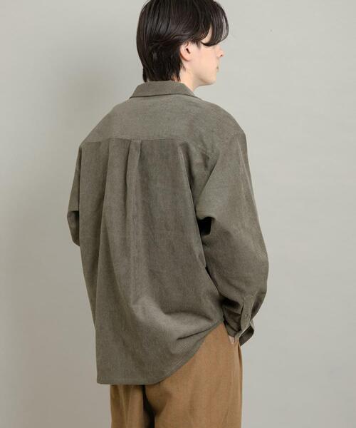 SENSE OF PLACE by URBAN RESEARCH シャツ ブロックコーデュロイ