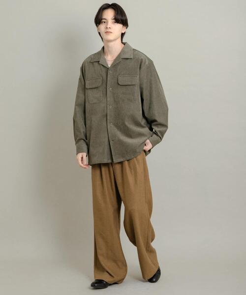 SENSE OF PLACE by URBAN RESEARCH シャツ ブロックコーデュロイ