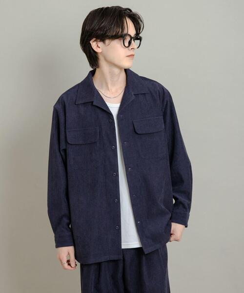 SENSE OF PLACE by URBAN RESEARCH シャツ ブロックコーデュロイ