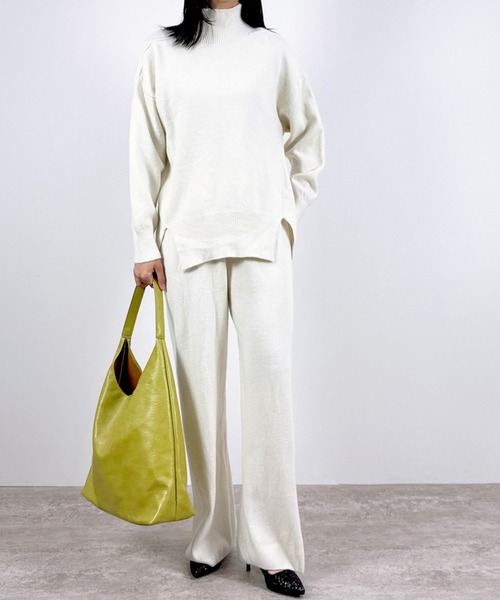 CLOTHY セットアップ 「上品リラックス×着回し自在。きれいめニット