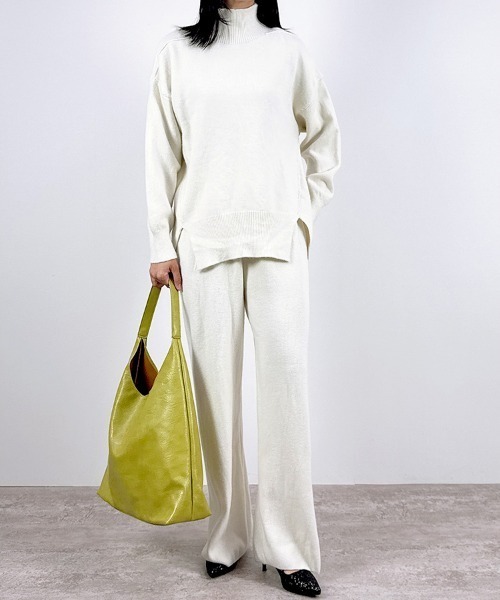 CLOTHY セットアップ 「上品リラックス×着回し自在。きれいめニット