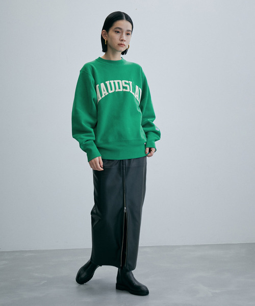 「ADAM ET ROPE'」 「champion」スウェットカットソー FREE グリーン レディース_画像4