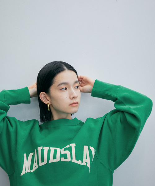 「ADAM ET ROPE'」 「champion」スウェットカットソー FREE グリーン レディース_画像6