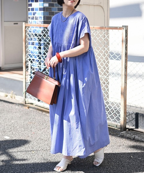 「&HALF」 「Worldclass」半袖ワンピース S ホワイト系その他 レディース_画像7