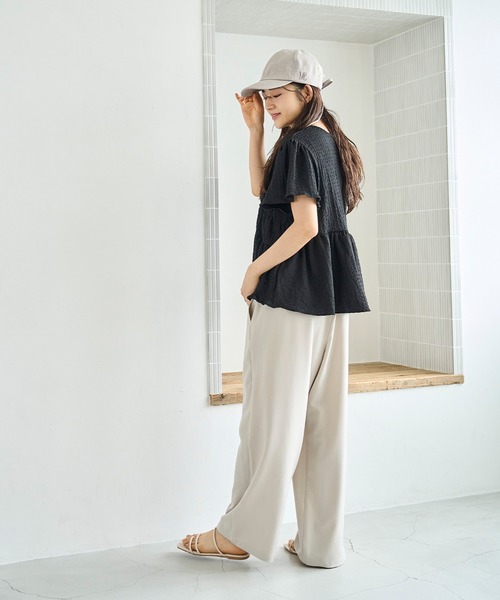 「mil」 半袖ブラウス ONE SIZE オフホワイト レディース_画像5