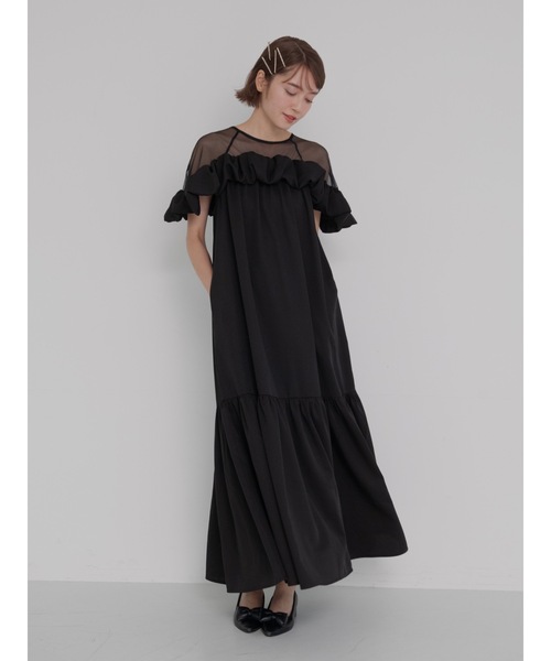 「JUMELLE」 半袖ワンピース MEDIUM グレイッシュベージュ レディース_画像2