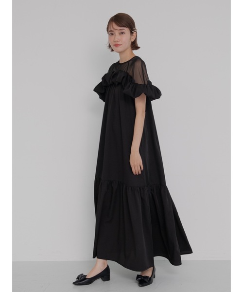 「JUMELLE」 半袖ワンピース MEDIUM グレイッシュベージュ レディース_画像4