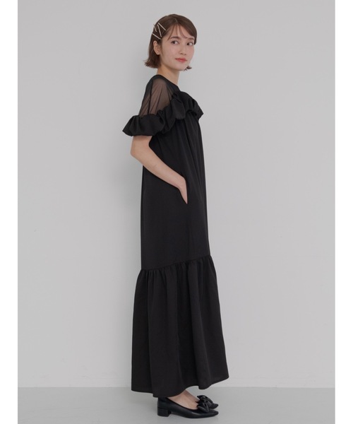 「JUMELLE」 半袖ワンピース MEDIUM グレイッシュベージュ レディース_画像6