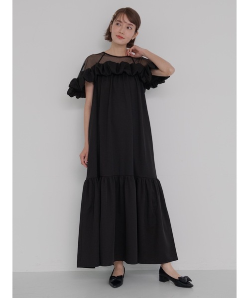 「JUMELLE」 半袖ワンピース MEDIUM グレイッシュベージュ レディース_画像7