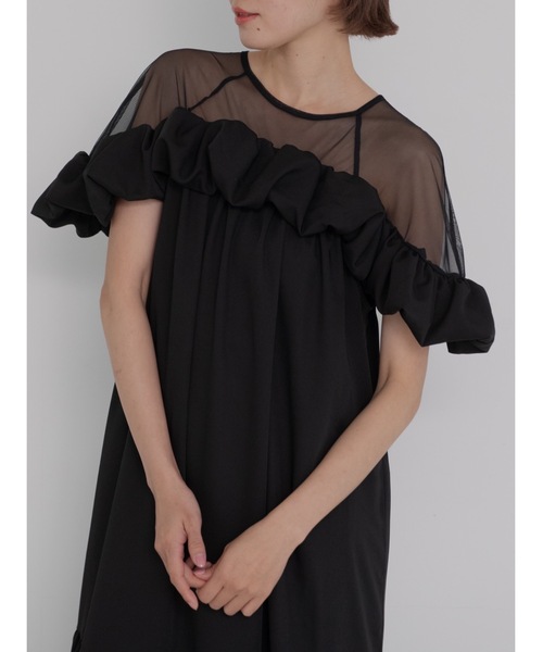 「JUMELLE」 半袖ワンピース MEDIUM グレイッシュベージュ レディース_画像9