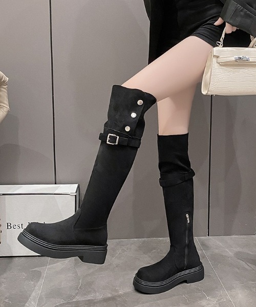 lilful ブーツ 「25年秋冬新作」2WAY 折り返しボア ムートンロング