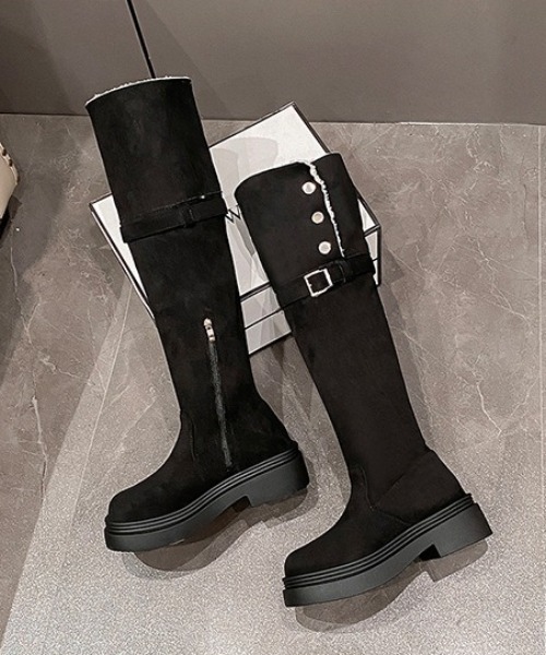 lilful ブーツ 「25年秋冬新作」2WAY 折り返しボア ムートンロング