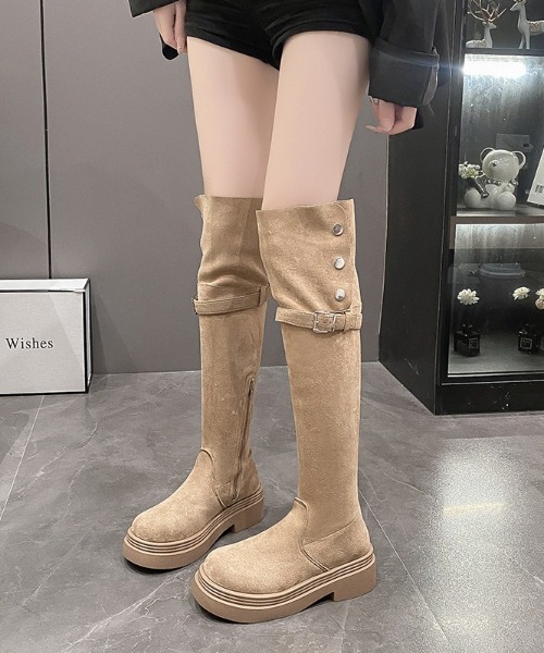 lilful ブーツ 「25年秋冬新作」2WAY 折り返しボア ムートンロング