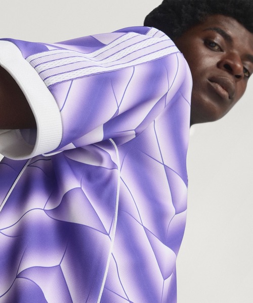 adidas レアル・マドリード シャツ Lサイズ 紫 レアル・マドリード アディダス ライフスタイルユニフォーム- パープル
