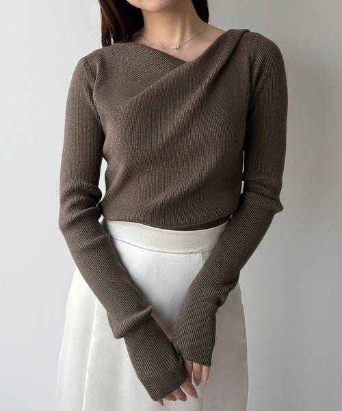 「mipiarl」 長袖ニット SMALL アイボリー レディース_画像5