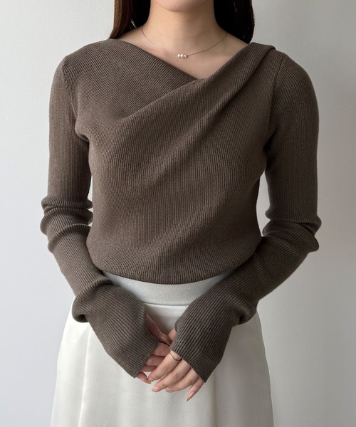 「mipiarl」 長袖ニット SMALL アイボリー レディース_画像7