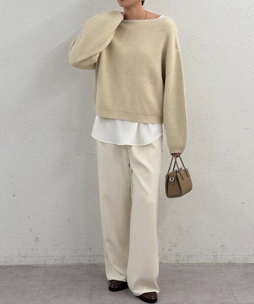 Loungedress（ラウンジドレス） ニット セーター オフショルニット