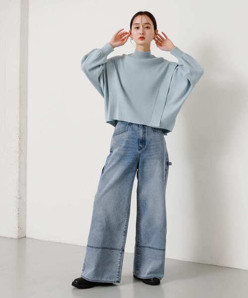 「SENSE OF PLACE by URBAN RESEARCH」 長袖ニット ONE ライトブルー レディース_画像6