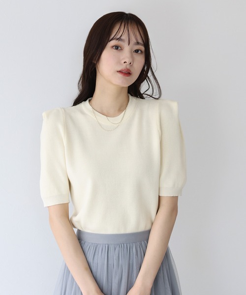 「BLUEEAST」 半袖ニット MEDIUM ミント レディース_画像2