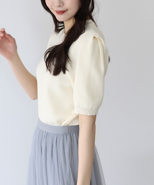 「BLUEEAST」 半袖ニット MEDIUM ミント レディース_画像5