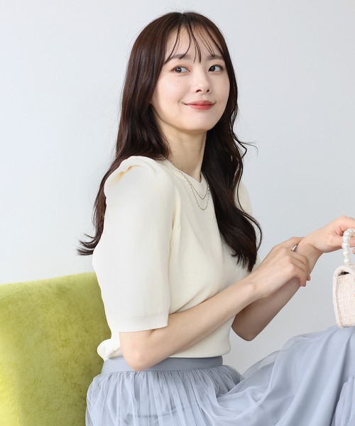 「BLUEEAST」 半袖ニット MEDIUM ミント レディース_画像7