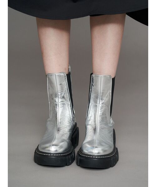 ブーツ UN3D.SOLE SIDEGORE BOOTS / アンスリードソールサイドゴアブーツ レディースの画像