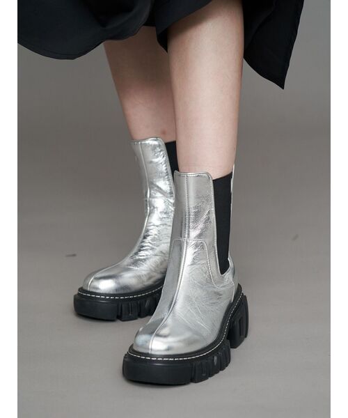 ブーツ UN3D.SOLE SIDEGORE BOOTS / アンスリードソールサイドゴアブーツ レディースの画像