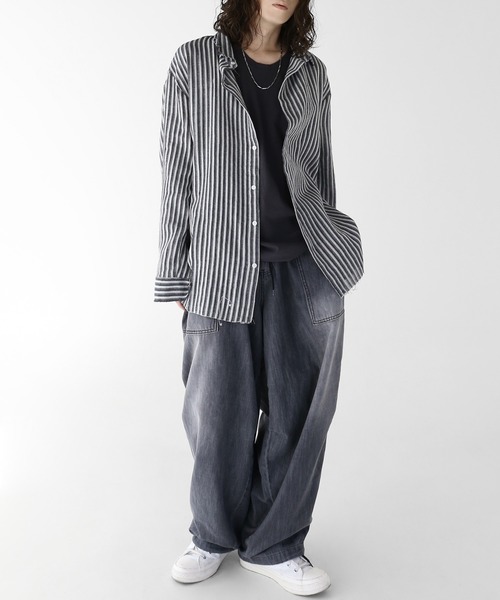 「minsobi」 長袖シャツ FREE イエロー メンズ_画像2