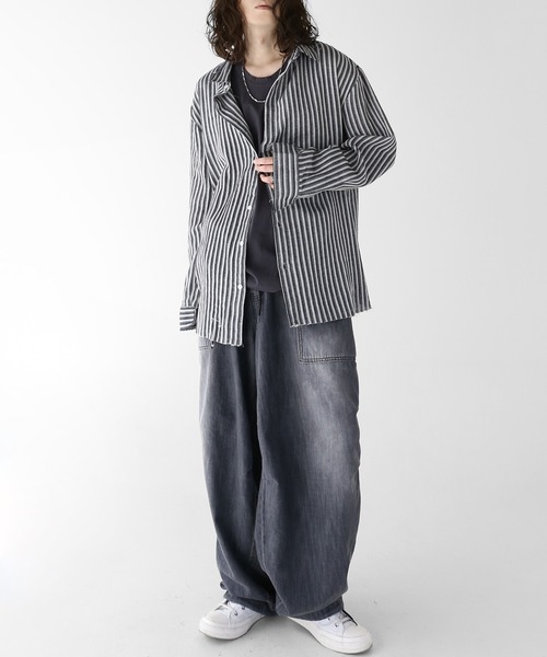 「minsobi」 長袖シャツ FREE イエロー メンズ_画像3