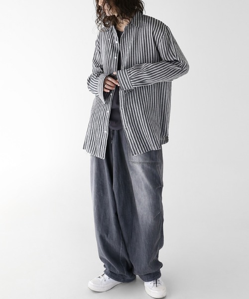 「minsobi」 長袖シャツ FREE イエロー メンズ_画像6