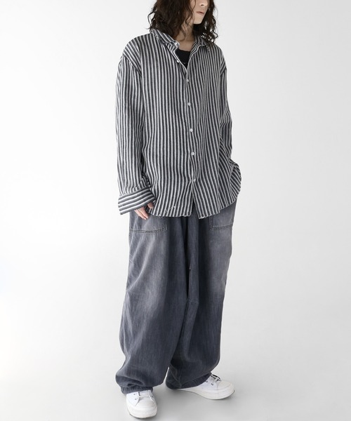 「minsobi」 長袖シャツ FREE イエロー メンズ_画像8