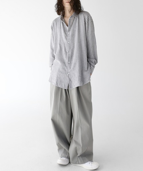 「minsobi」 長袖シャツ FREE イエロー メンズ_画像9