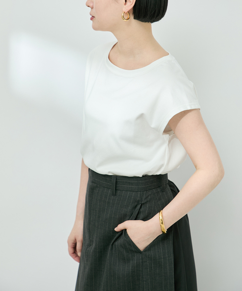 「VERMEIL par iena」 半袖Tシャツ FREE ホワイト レディース_画像8