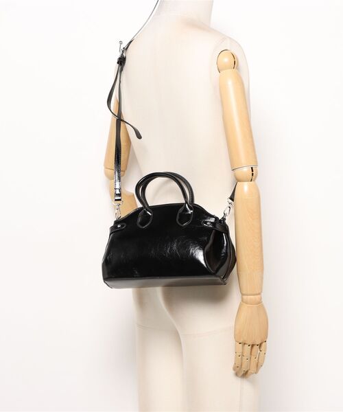 Chiina ボストンバッグ Chiina / マルチ素材 スクエアミニボストン