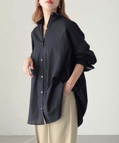 「HER CLOSET」 長袖シャツ M ブルー レディース_画像3