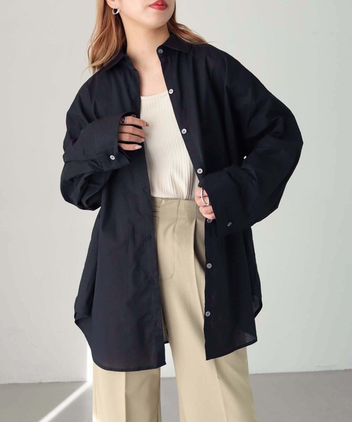 「HER CLOSET」 長袖シャツ M ブルー レディース_画像5