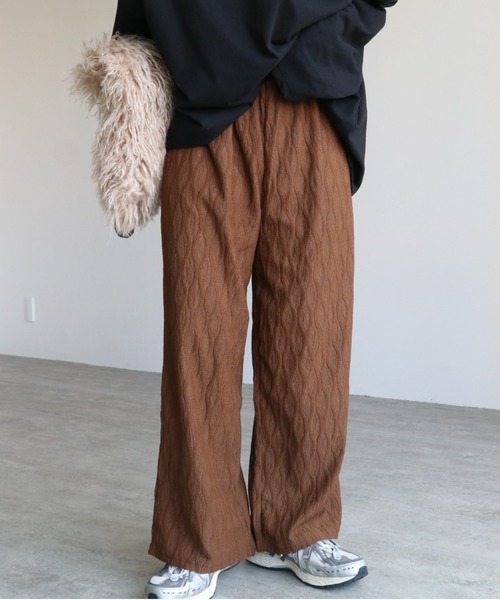 パンツ 波柄ジャガードイージーパンツ レディース : ZOZOTOWN Yahoo!店