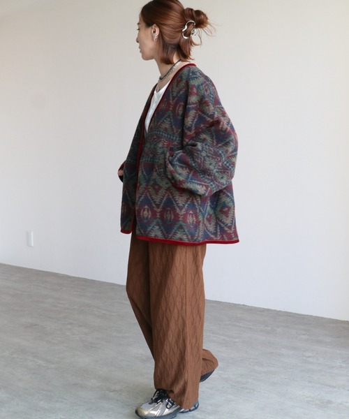 パンツ 波柄ジャガードイージーパンツ レディース : ZOZOTOWN Yahoo!店